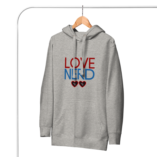 Love Nerd Glasses Unisex Hoodie